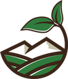 Plant and mountain logo