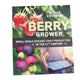 Book cover of 'The Berry Grower' by Blake Cothron with images of berries and a person holding a basket of blueberries.