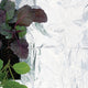 Plants growing in a pot with reflective plastic sheeting underneath