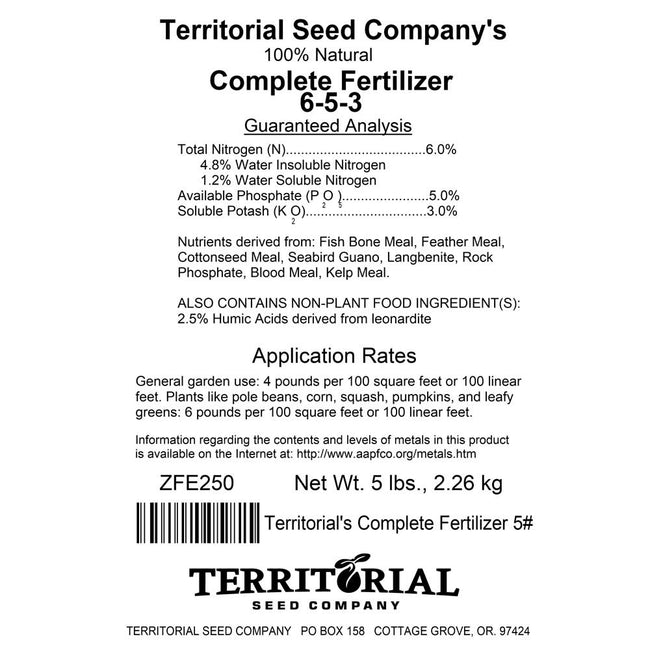 TERRITORIAL'S COMPLETE FERTILIZER-DRY
