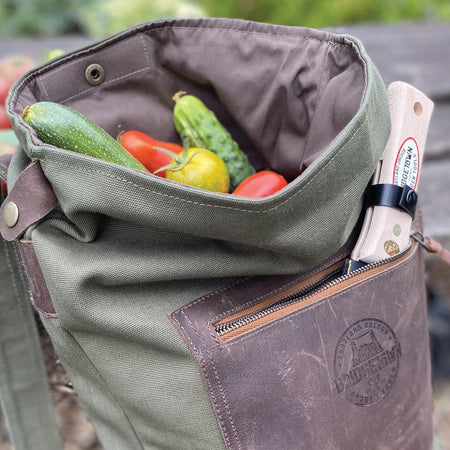 Bothyi Canvas Fruit Picking Bag Vegetable Harvest Bag with Shoulder Strap